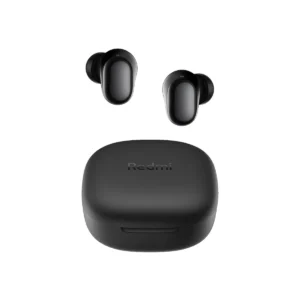 Xiaomi Redmi Buds 6 Play black wireless earbuds with charging case