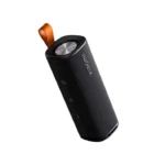 Xiaomi Sound Outdoor speaker front view in black and orange