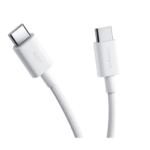 Xiaomi 3A braided USB-C to USB-C cable white close-up