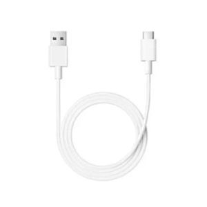 Xiaomi 3A USB-A to USB-C cable close-up on white background