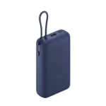 Xiaomi 33W 20000mAh power bank with integrated USB-C cable in blue