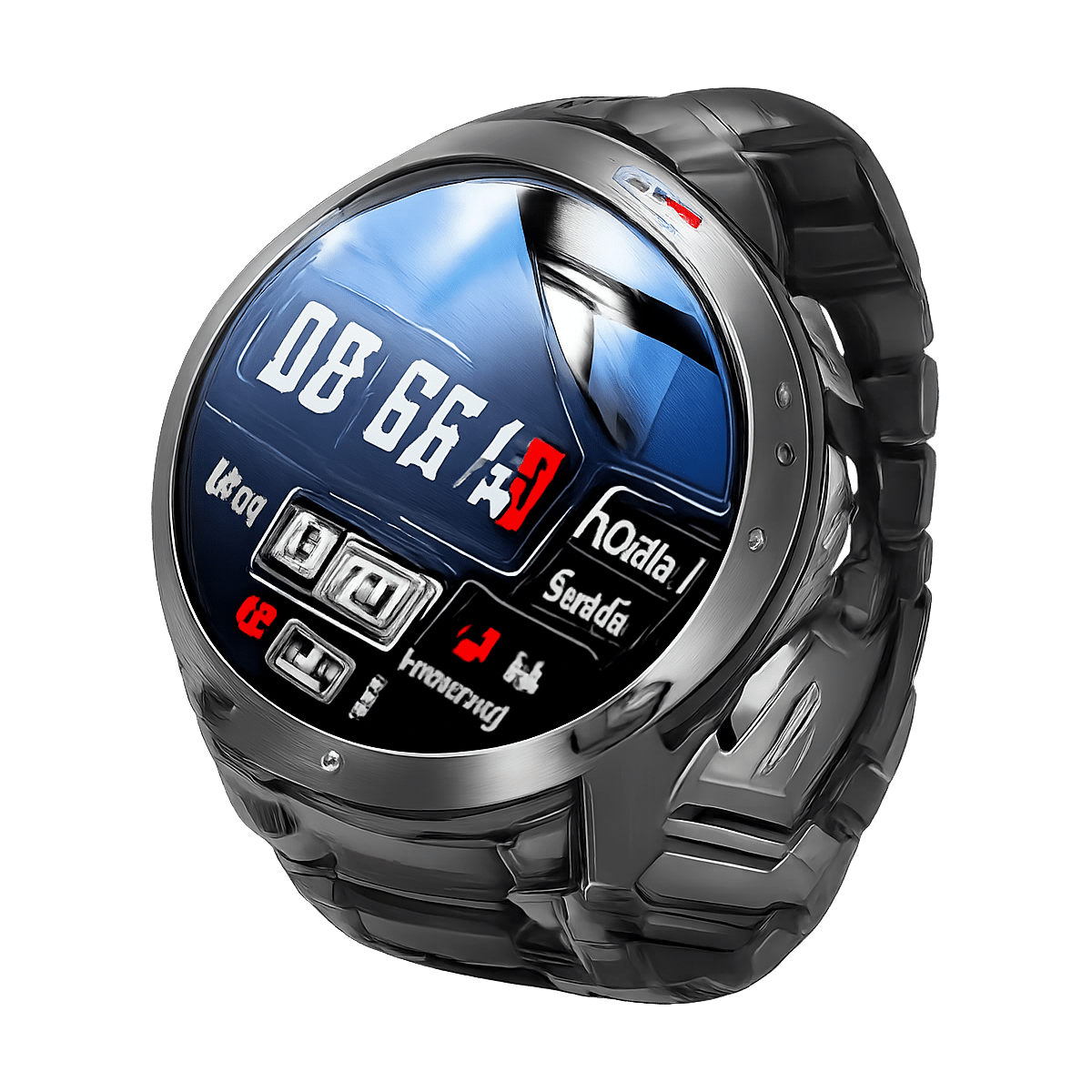 1100mAh Super Capacity Battery Military Outdoor Smart Watch Men 1.7inch Screen Compass Bluetooth Call 3ATM Waterproof SmartWatch-bg-clean Military outdoor smartwatch with 1.7 inch round screen and stainless steel band