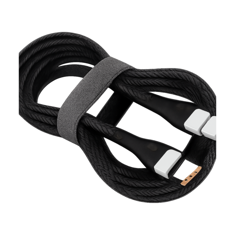120W 6A PD fast charging braided USB Type-C to Type-C cable front view
