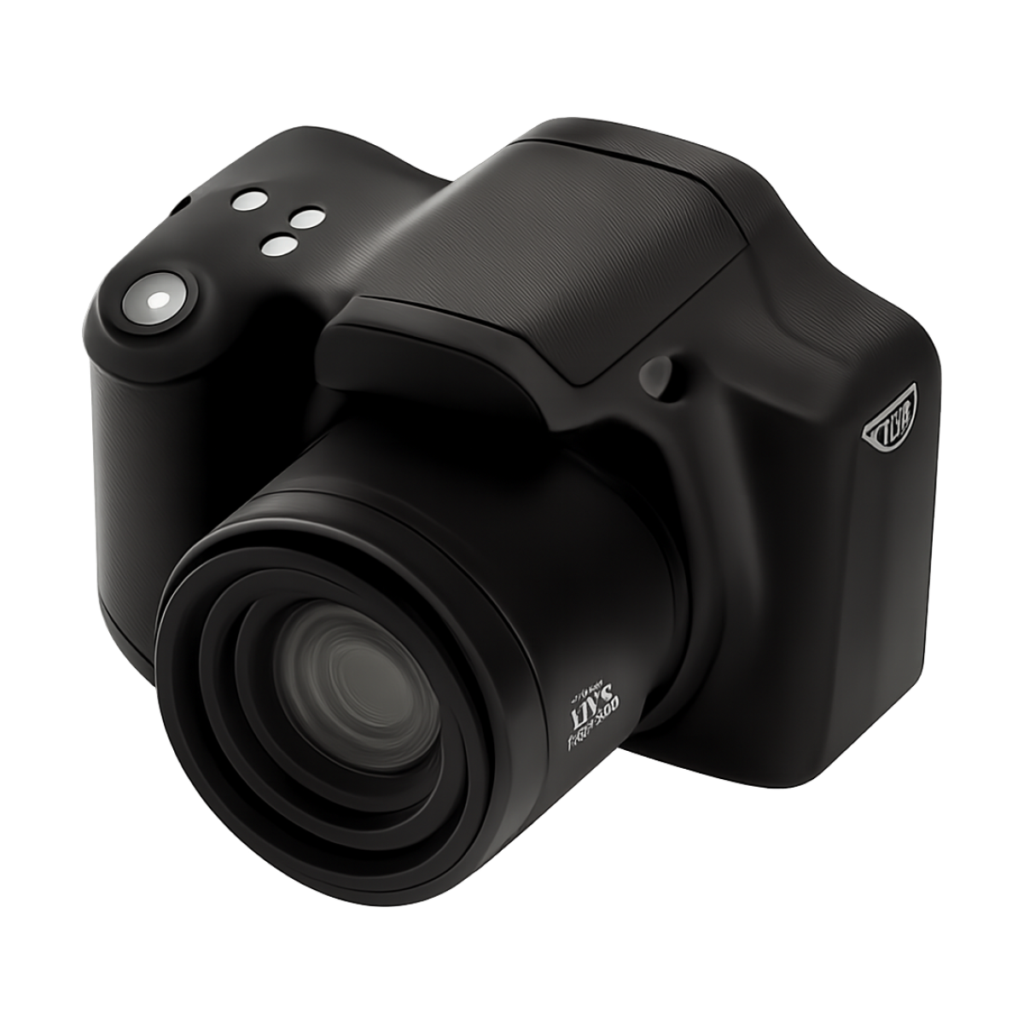 Erilles 24MP digital camera front view with 3-inch LCD screen