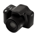 Erilles 24MP digital camera front view with 3-inch LCD screen