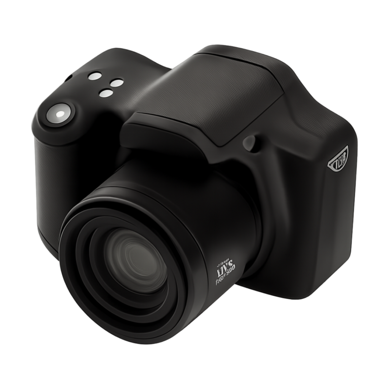 Erilles 24MP digital camera front view with 3-inch LCD screen