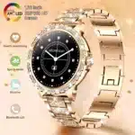 2024 women's smartwatch with 360 by 360 AMOLED screen front view