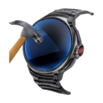 V69 1.85-inch AMOLED smartwatch front view with sport band