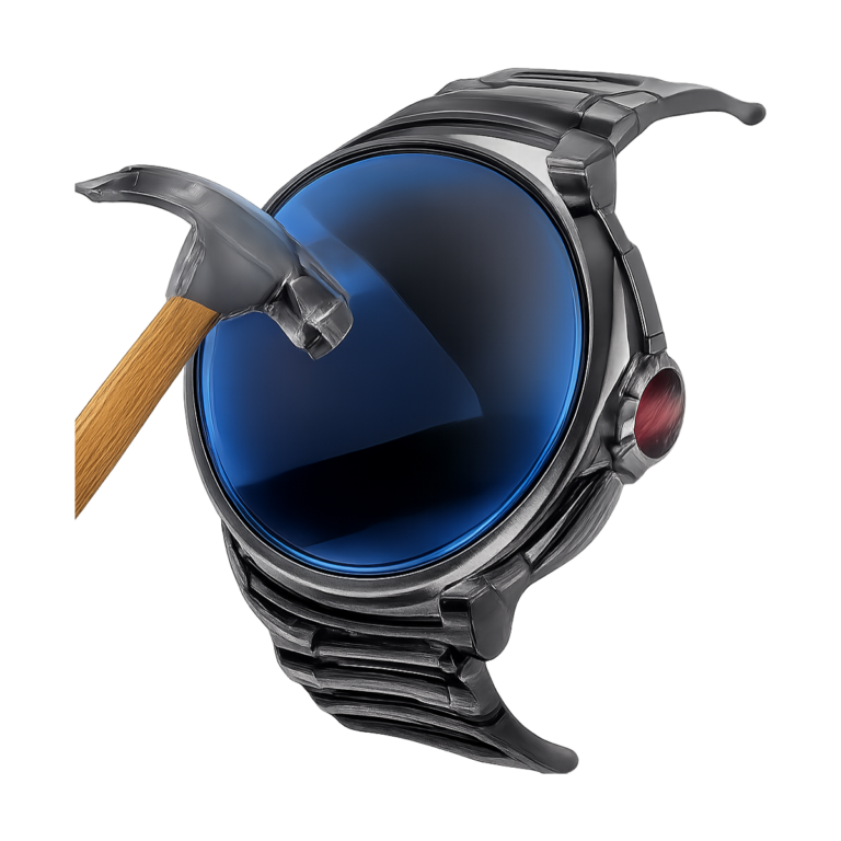 V69 1.85-inch AMOLED smartwatch front view with sport band