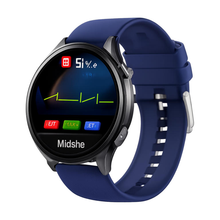2025 GUHUAVMI ECG PPG smartwatch front display with health metrics