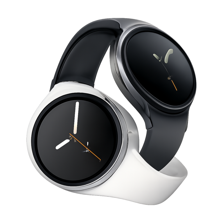 Front view of 2025 GPS navigation smartwatch with round touchscreen