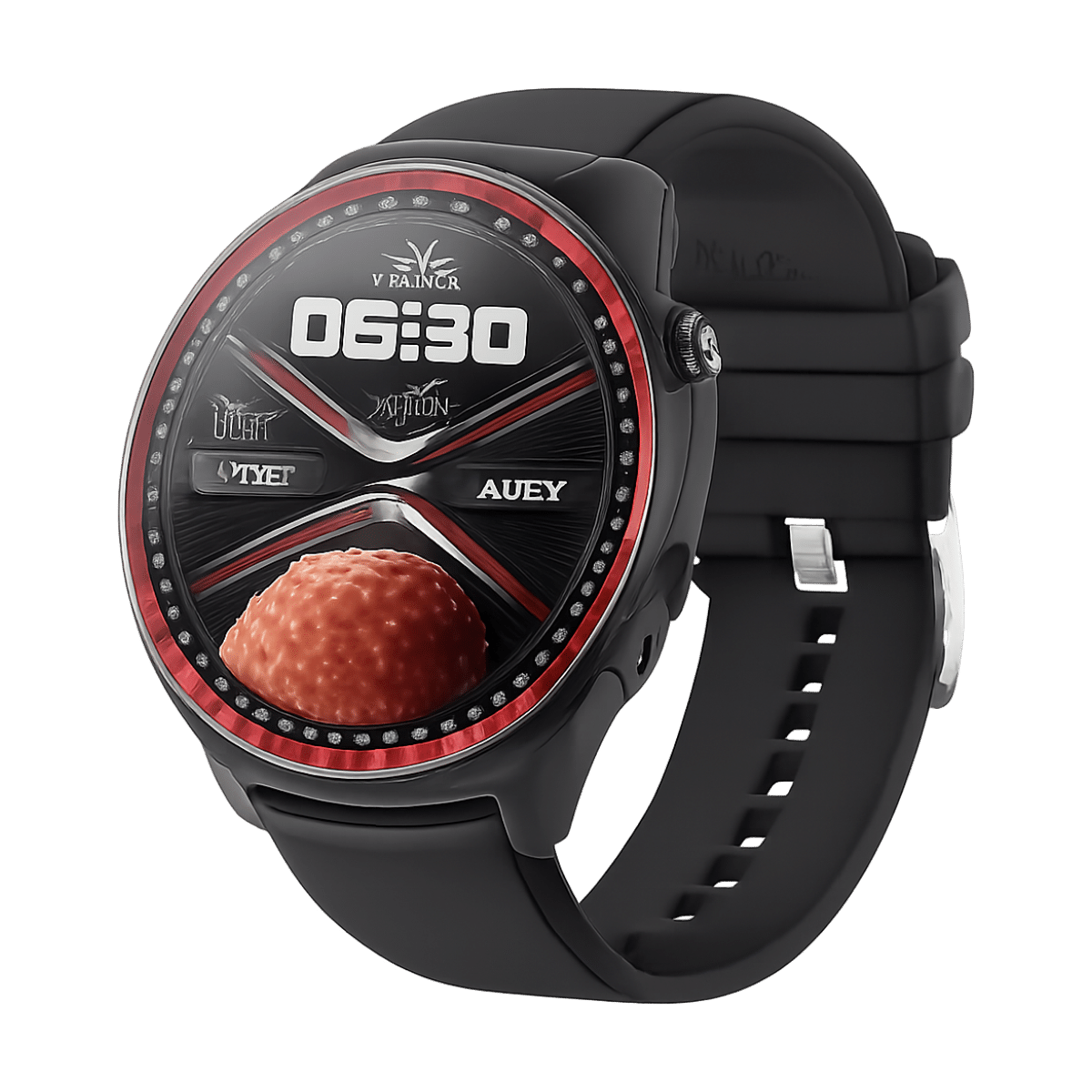 2025 New High-precision Laser detection Body Smart Watch Men Blood pressure Heart rate blood oxygen BT call Health Sport Watches-bg-clean 2025 T82 Smart Watch showing AMOLED round display and black silica band