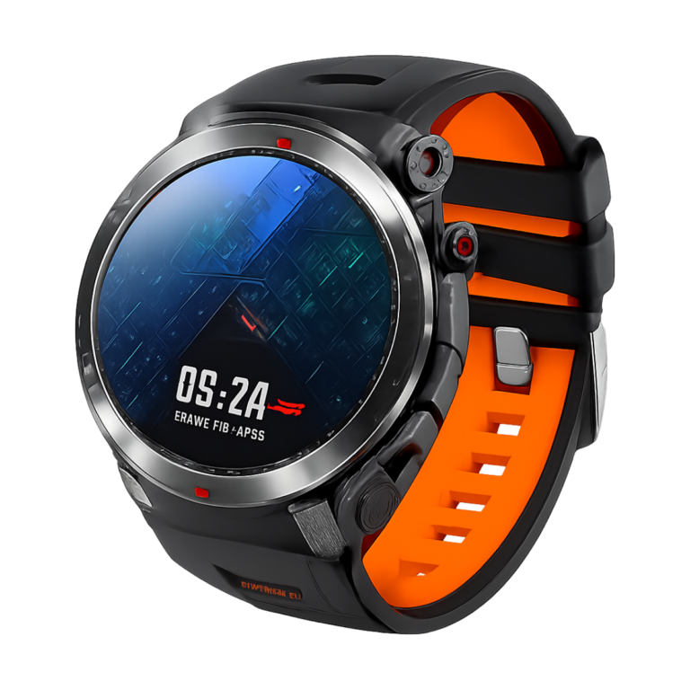 2025 Pro GPS sports smartwatch with AMOLED display and metal band