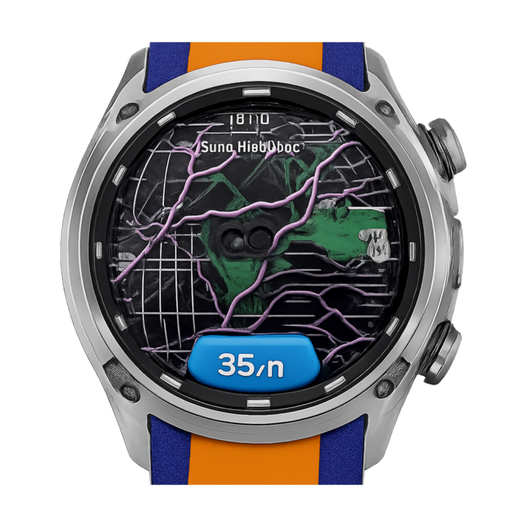 2025 Military GPS Smartwatch T-Rex3 front view with AMOLED screen