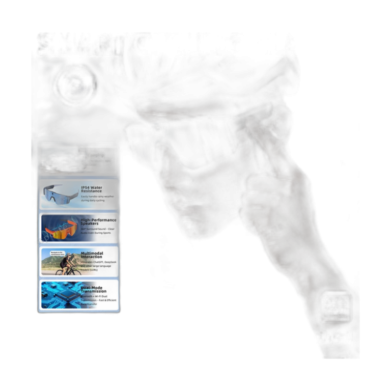 4K AI smart cycling glasses with 800W camera and Bluetooth call features