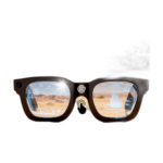 2026 AI SmartGlasses front view with dual 8MP cameras