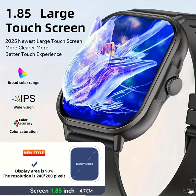 Side view of 2026 Smart Watch highlighting alloy case and silica gel band