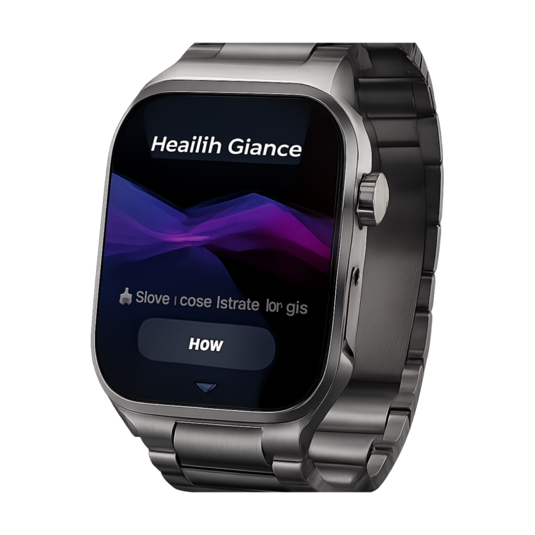 2026 ChiBear smartwatch showing health monitoring features on 2.01 inch AMOLED screen