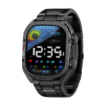 2026 rugged military smartwatch with LED flashlight and HD touch screen