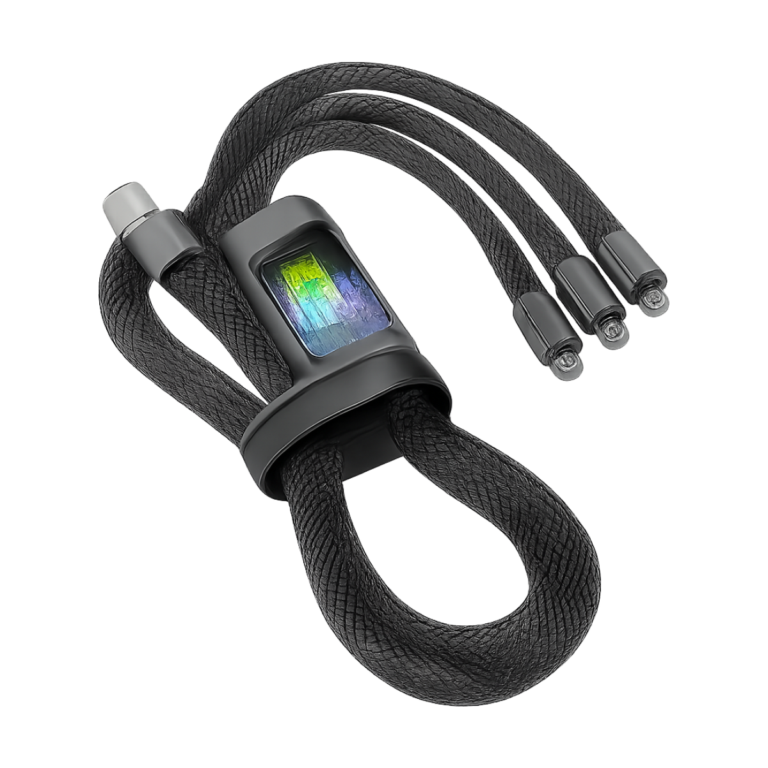 3-in-1 100W fast USB charging cable for iPhone, Samsung, Xiaomi, Huawei