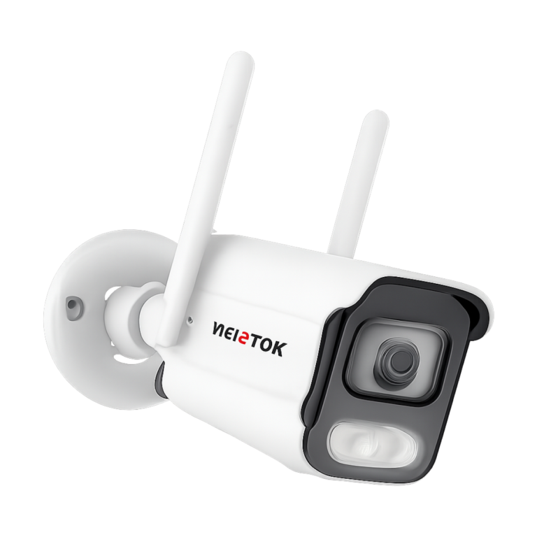 4K 8MP outdoor WiFi bullet security camera with white ABS housing