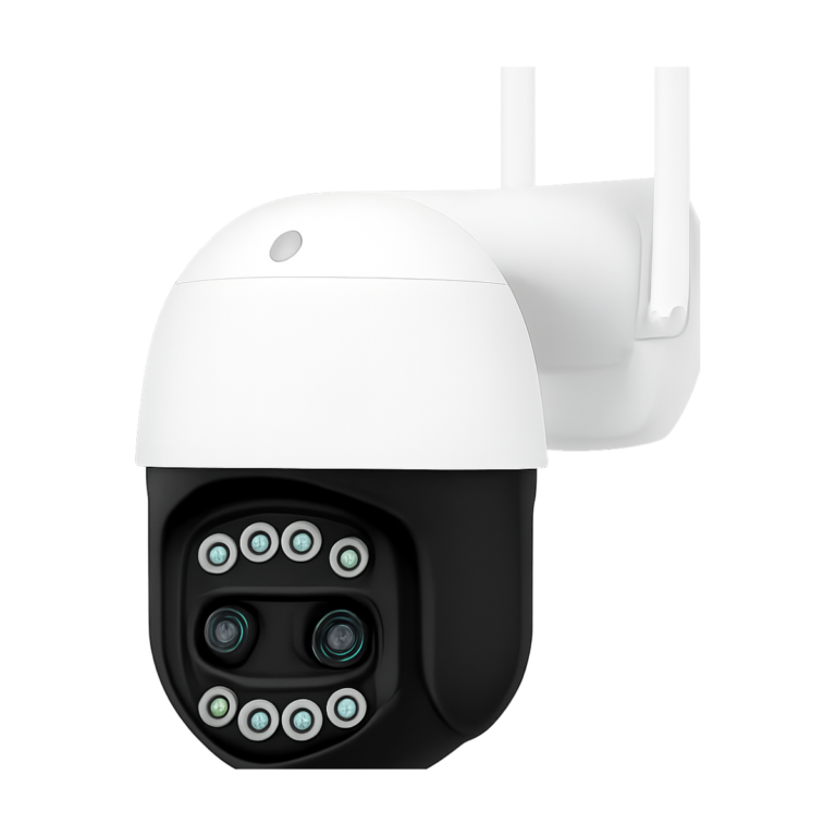 4K 8MP PTZ WiFi dual-lens security camera front view