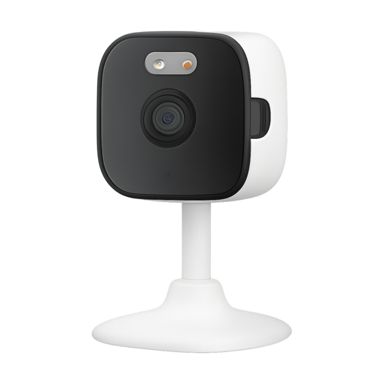 5MP Mini WiFi IP Camera front view in white casing