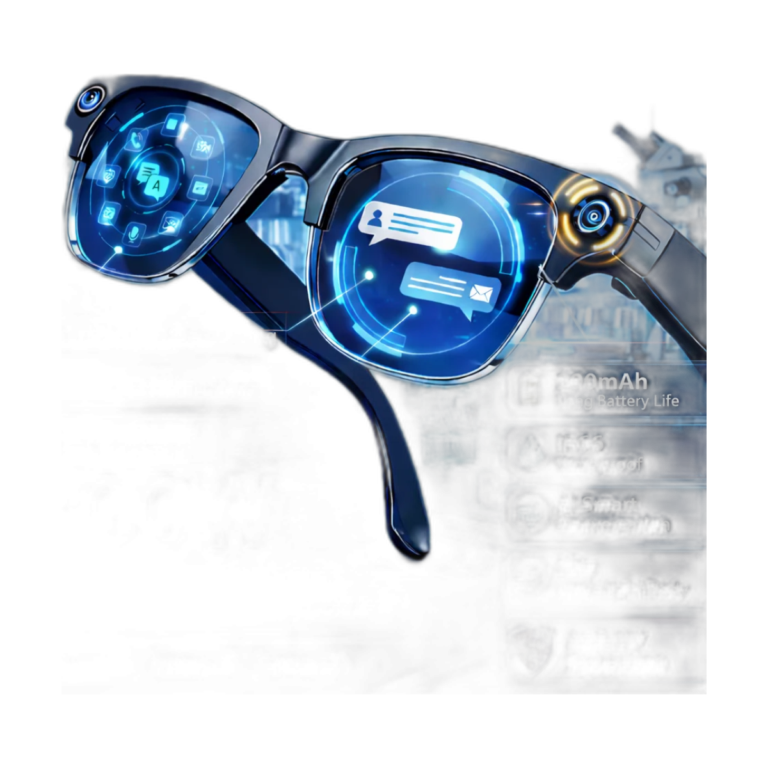 TAVYU 8K smart glasses with dual 800W cameras and Bluetooth