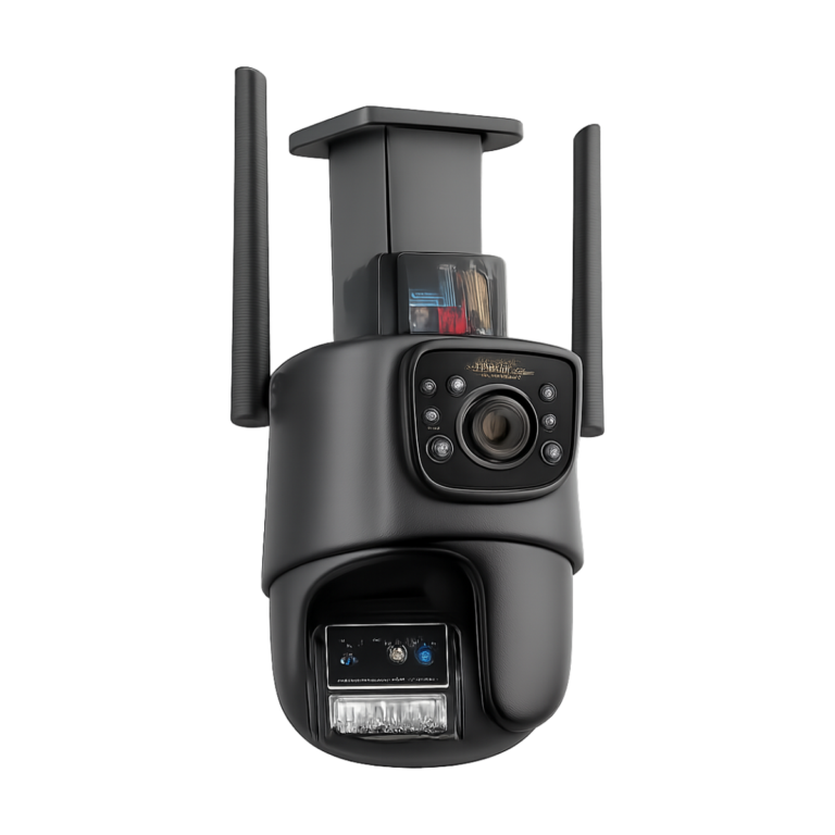 8MP 4K dual lens WiFi PTZ outdoor security camera front view