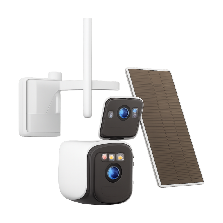 8MP solar powered PTZ wifi security camera with dual screens