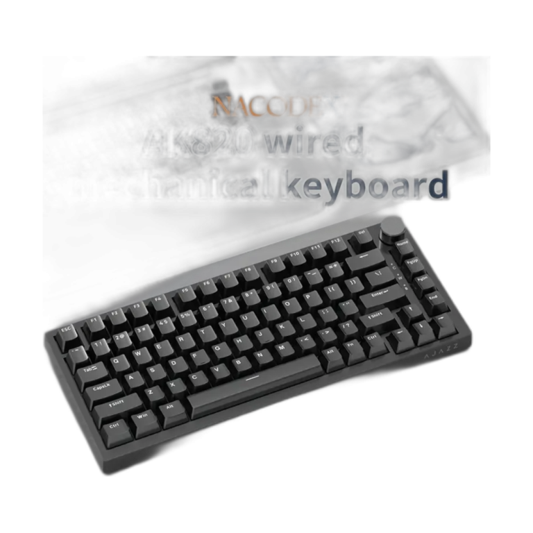 AJAZZ AK820 mechanical keyboard with hot-swappable keys and rotary volume buttons