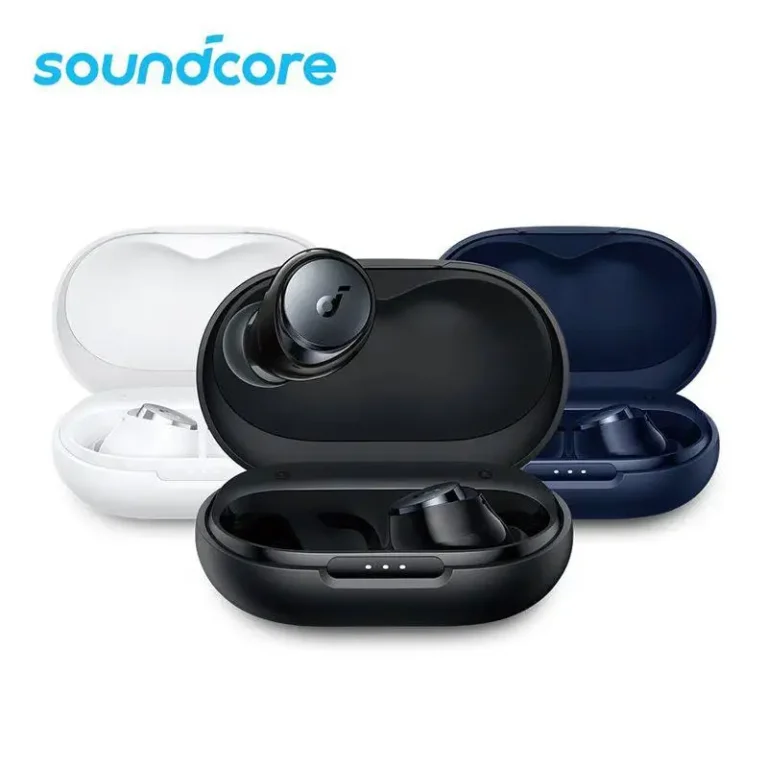 ANKER Soundcore Space A40 earphones with charging case open