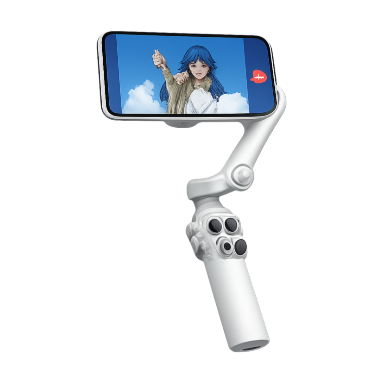 AOCHUAN Smart X2 handheld 3-axis gimbal with built-in extension rod and LED display