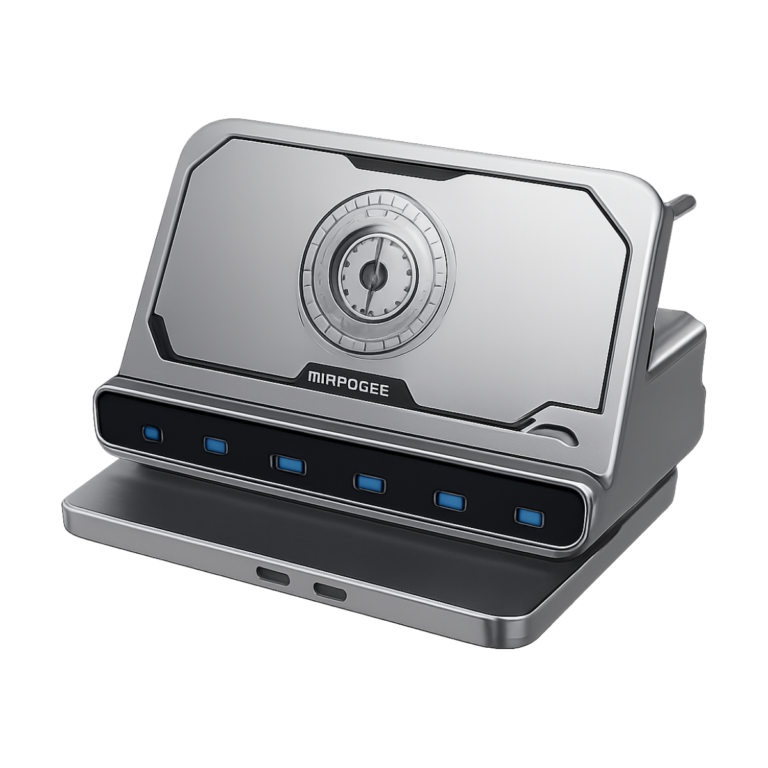 ASOMETECH 160W 7-in-1 USB C charging station with wireless charger front view