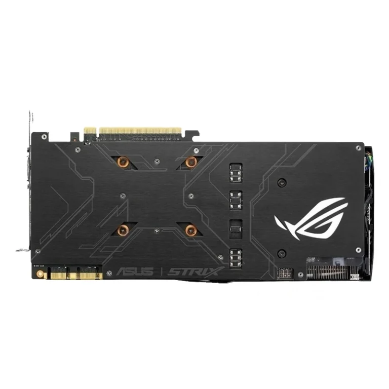Side angle of ASUS GTX 1070 ROG Strix graphics card