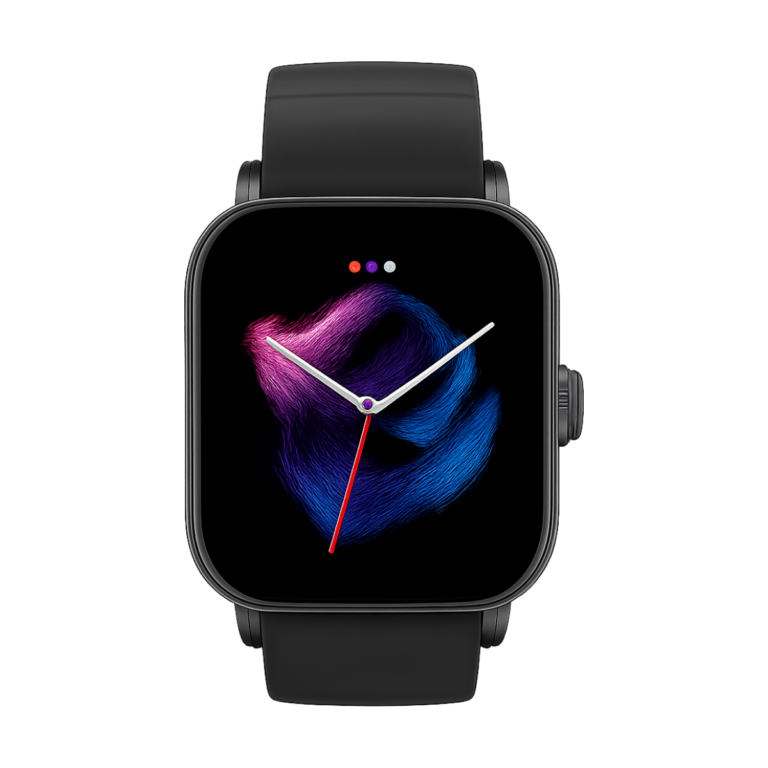 Amazfit GTS 3 smartwatch front view with AMOLED display