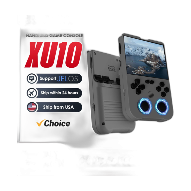 Ampown XU10 handheld game console front view with 3.5 inch IPS screen