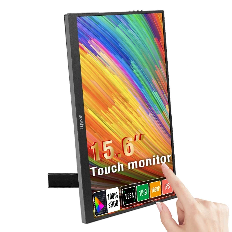Anmite 15.6 inch portable HDR IPS touch monitor front view