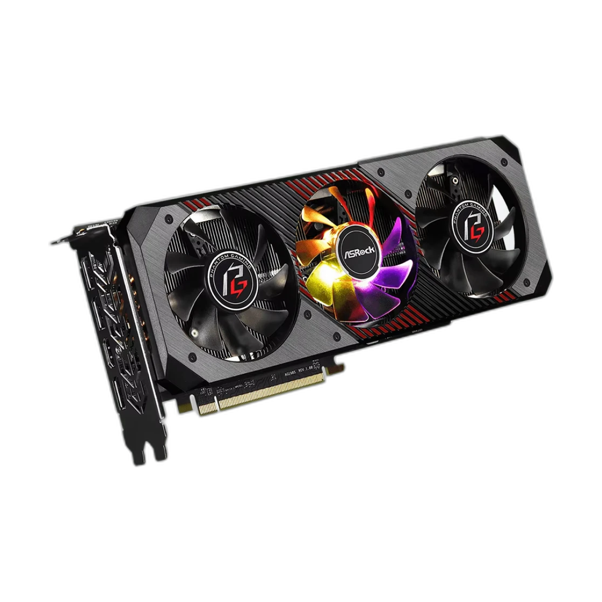 Asrock 5700XT Phantom Gaming D 8G OC Graphics Card GDDR6 256Bit 3DP HD Video Cards-bg-clean ASRock 5700XT Phantom Gaming D 8GB OC graphics card front view