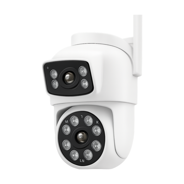 BESDER 8MP dual lens PTZ outdoor WiFi security camera front view