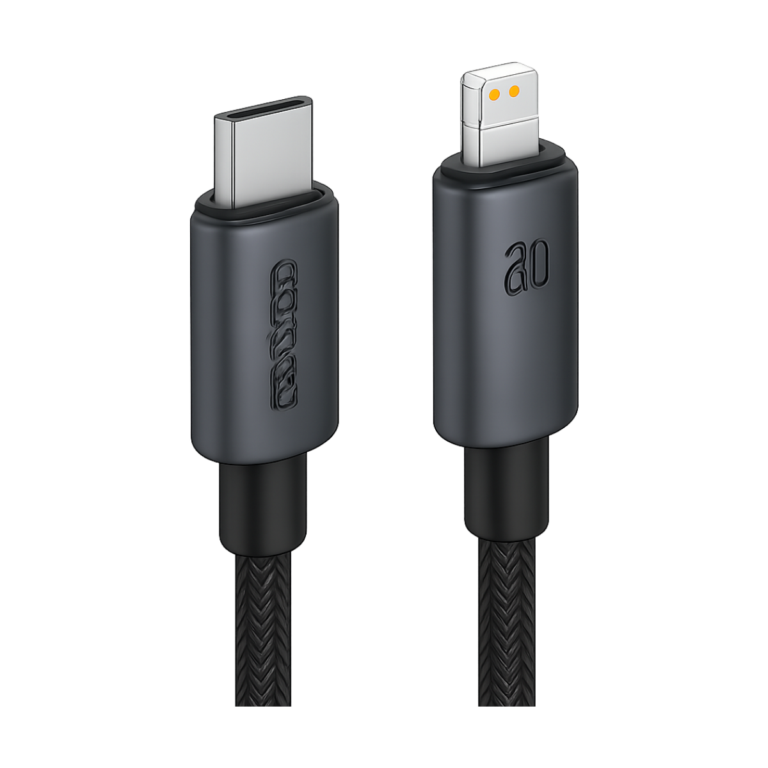 Baseus 20W PD USB-C cable for iPhone charging front view