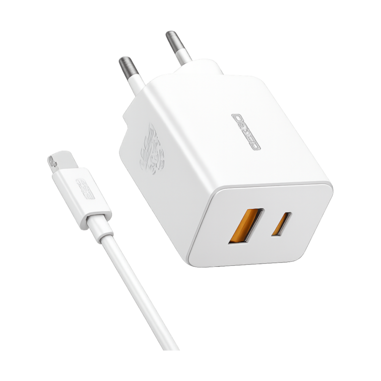 Baseus 20W dual port USB Type-C fast charger compatible with iPhone and smartphones