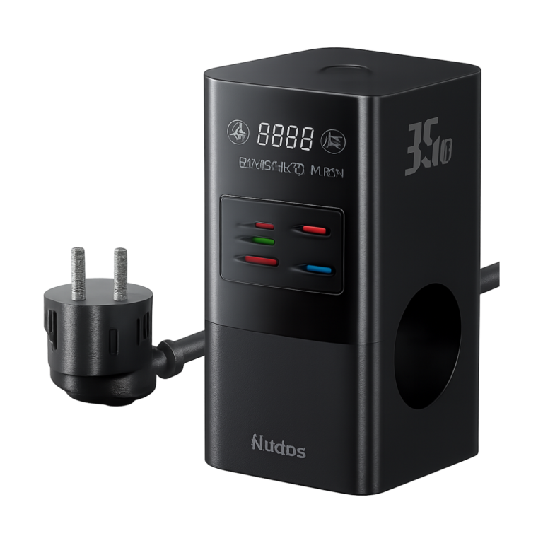 Baseus 35W 7-in-1 fast charger and digital power strip front view