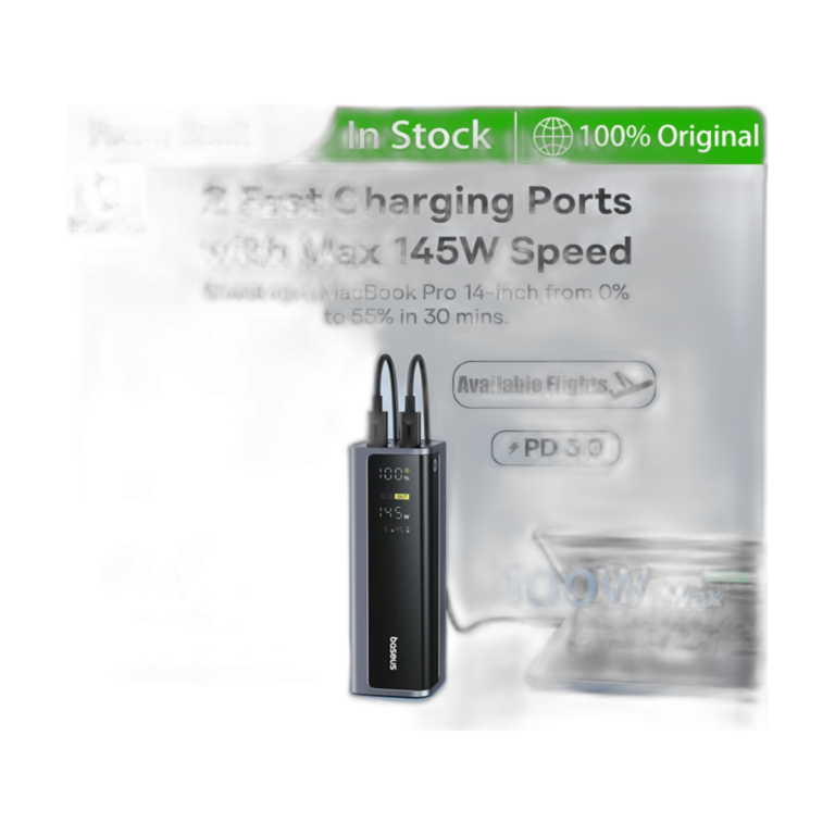 Baseus 145W 20800mAh Power Bank front view with digital display