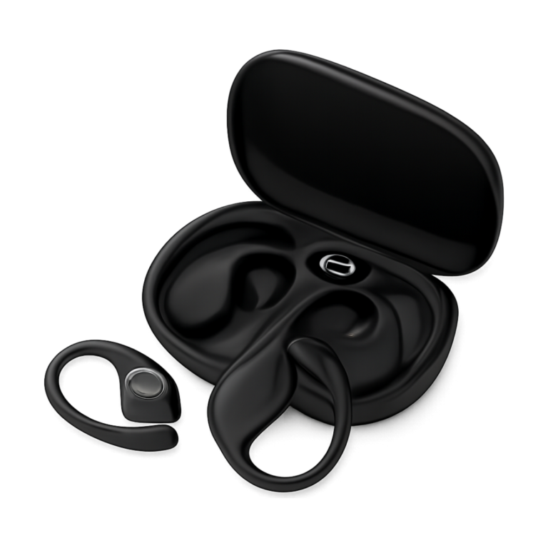 Bluetooth 5.4 ear hook wireless headphones with LED display and waterproof design
