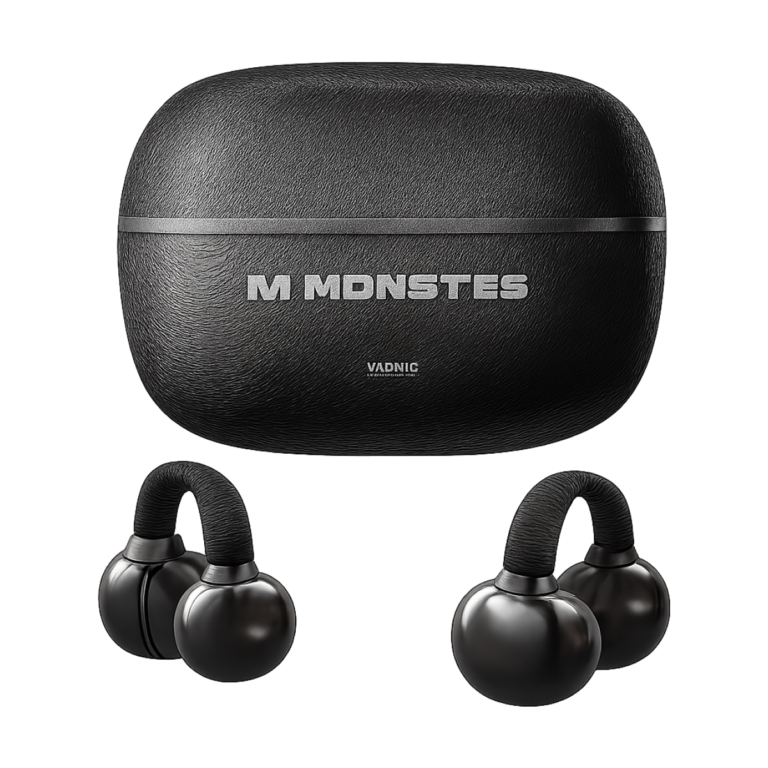 Monster MQT65 Bluetooth 6.0 earclip earphones black front view