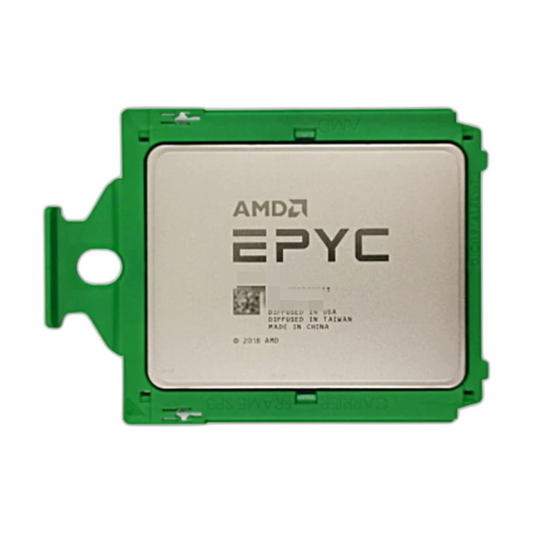 AMD EPYC 7702 64-core 128-thread server processor front view