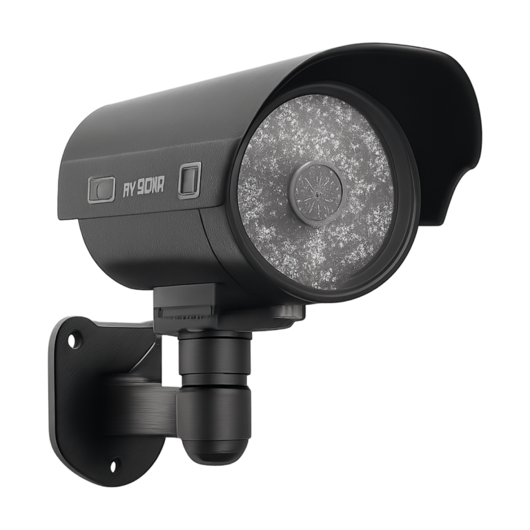 Eleopard waterproof dummy CCTV camera with flashing red LED