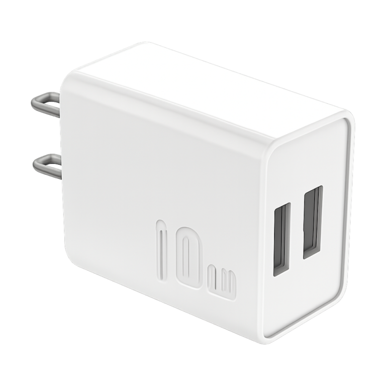 Essager 10W dual USB charger adapter front view