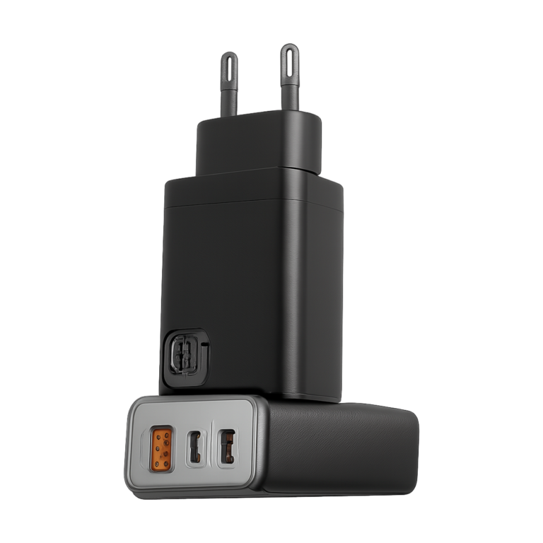 Essager 67W GaN USB-C fast charger front view in black